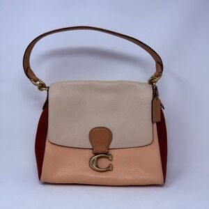 Coach 4613 May Shoulder Bag In Colorblock Brass Hardware W/ Shoulder Strap